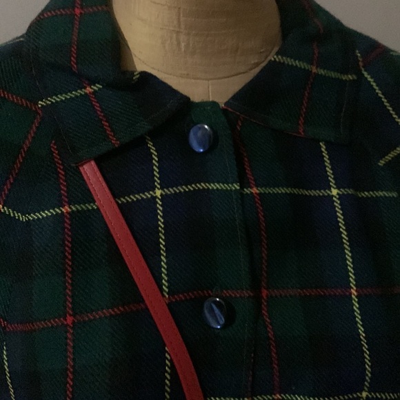 Vintage Plaid Poncho - Picture 3 of 5